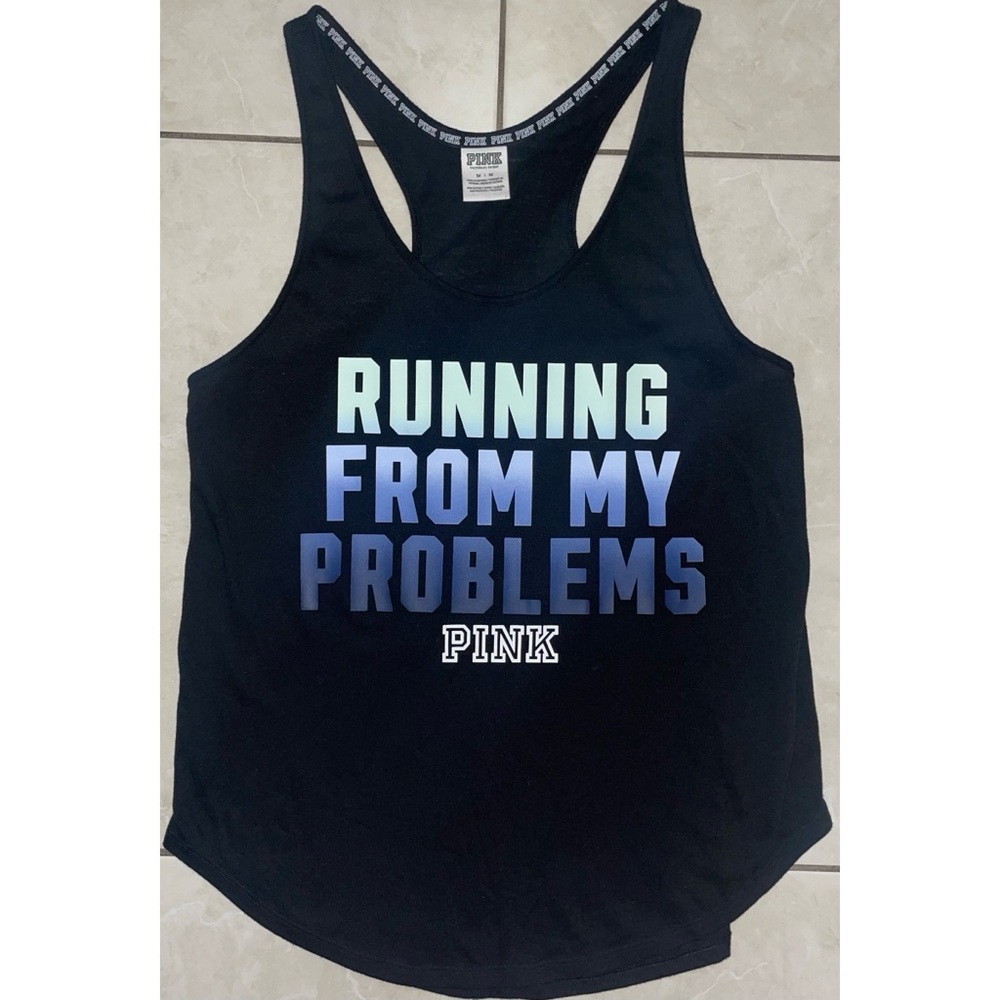 PINK Black Razorback Tank Top